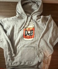 Universal Studios Duff Beer Simpsons Beer Holder Hoodie Sweatshirt Size Small