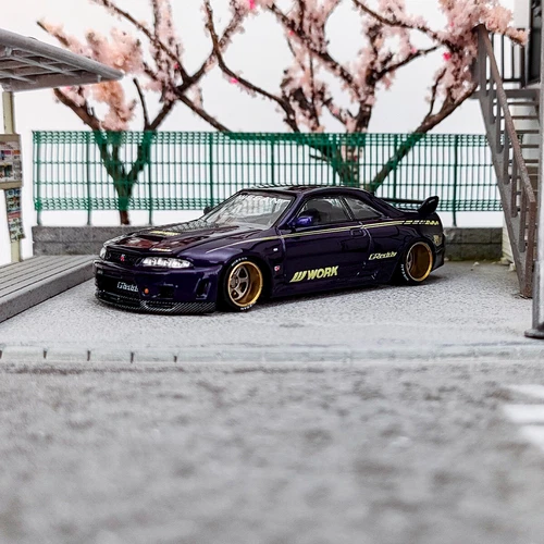 Modelo de coche fundido a presión TSM MINI GT y Kaido House 1:64 Nissan Skyline GTR R33 aleación - Imagen 2 de 16