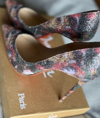 Christian Louboutin Pigalle Follies 100 Glitter Pumps/heels, 40/9 NEW box, Bag