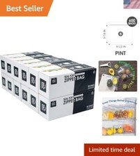 Heavy-Duty 600 Count Sandwich Bags with Washable Zipper Closure and Tabs