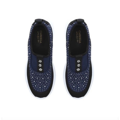 Carvela Women’s Comfort Navy Chrissy Embell Slip On Sneaker 9.5 (EUR 40.5)