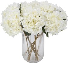 5 Pcs Artificial Silk Hydrangea Flowers 18'' Bouquet Arrangement