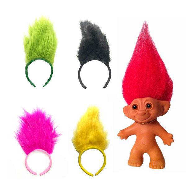 Troll Doll Headband with Hair 80s 90s Retro Toy Fancy Dress Costume  Accessory | eBay