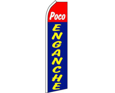 2 Pack Poco Enganche Red / Blue Swooper Super Feather Advertising Flag