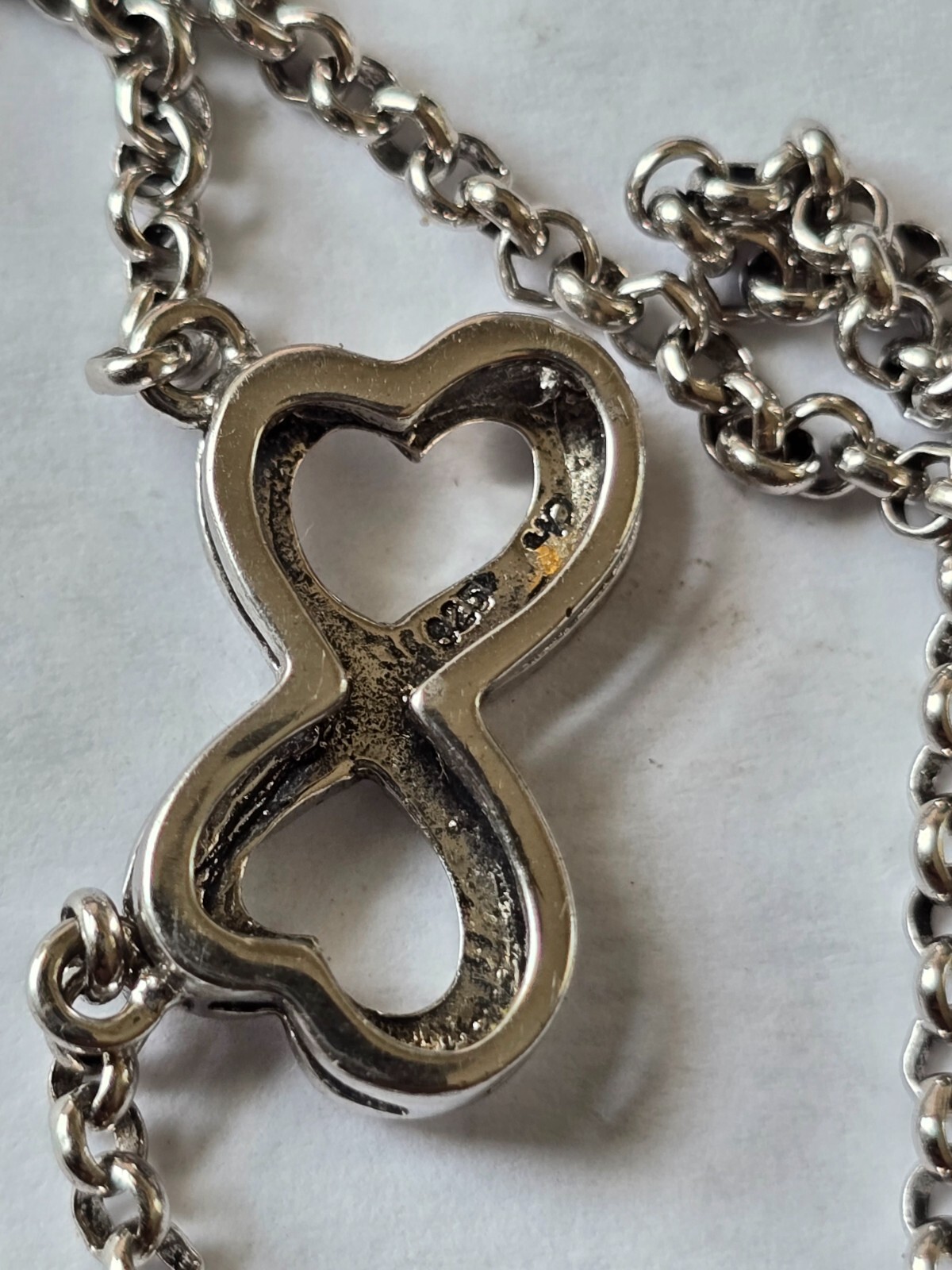 Solid Sterling Silver 925 Infinity Forever Figure… - image 3