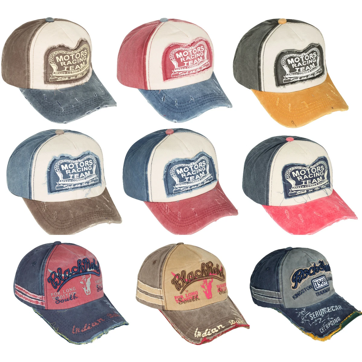 American style Biker Baseball Cap Outdoor Motor Racing Camo Eagle