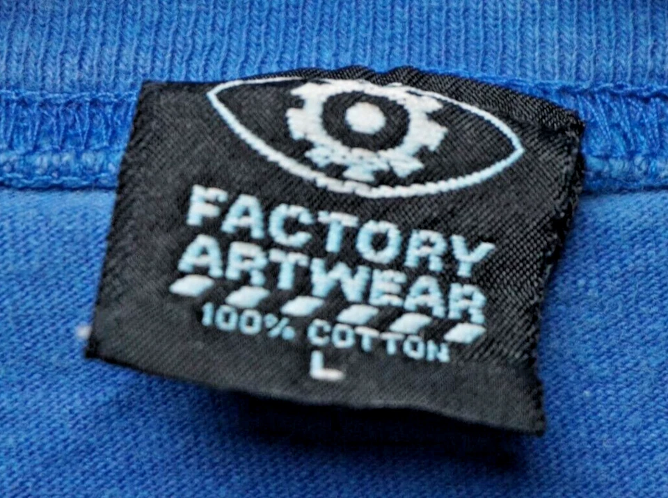 Camiseta Vintage Animal Republic Águila Calva 3D Emblema Grande Años 90 Hecha en EE. UU. Azul Foto 4 de 4