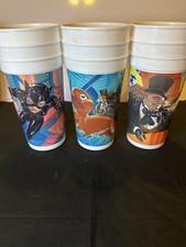 McDonalds Batman Returns Cups Lot 18 Complete Set x3 w Lids 1992 Vintage