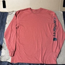 Carhartt T Shirt Men's Medium Original Fit Long Sleeve Workwear Crew Neck Logo