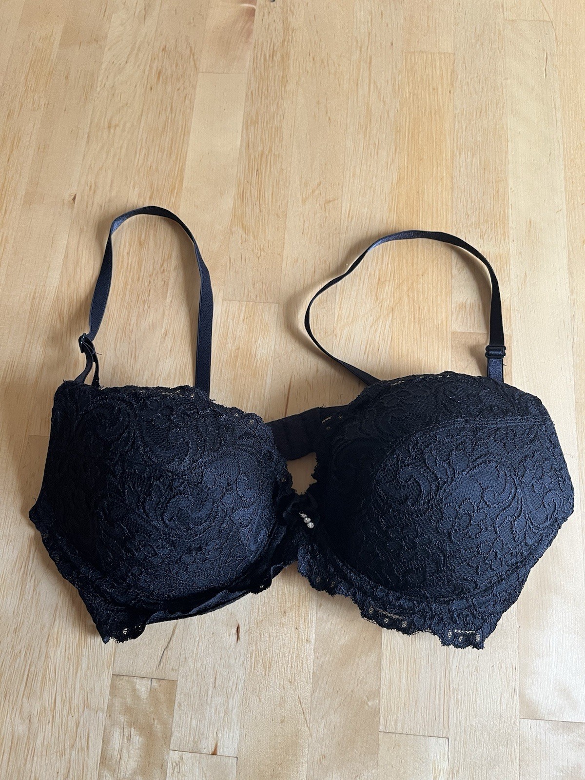 Smart & Sexy Womens Maximum Cleavage Underwire Push Up Bra Black Size 36C