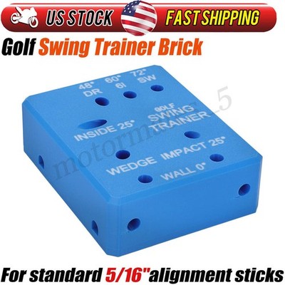 Compact Golf Swing Alignment Trainer Brick Swing Aid LH/RH - 5/16'' Alignment Rod