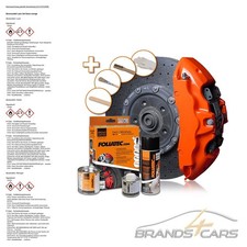 FOLIATEC BREMSSATTEL LACK SET BREMSSATTELLACK BREMSENLACK FLAME ORANGE 7-TEILIG