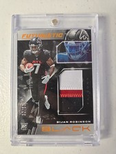 Bijan Robinson 2023 Panini Black Futuristic 3 Color Rookie Patch RC /50