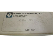 LOT OF 8 NORMAN FILTER CO. FILTER 4002A-10PL NSMP