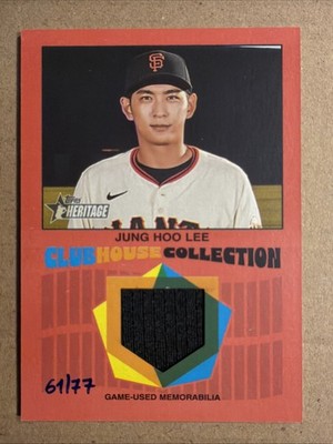 2026 Topps Heritage Jung Hoo Lee #CCR-JL Clubhouse Collection Relics Red /77