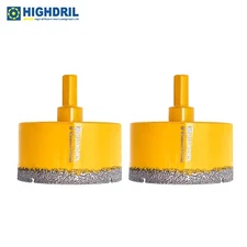 2pcs 65mm Diamond Drilling Core Bits Drill Bit Hole Saw Cutter for Ceramic Tile