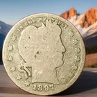 1897 Barber quarter dollar 90% SILVER US coin