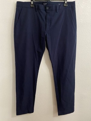 J Crew Men s Flex Chino Performance Pants Slim Fit 36x32 Blue G40