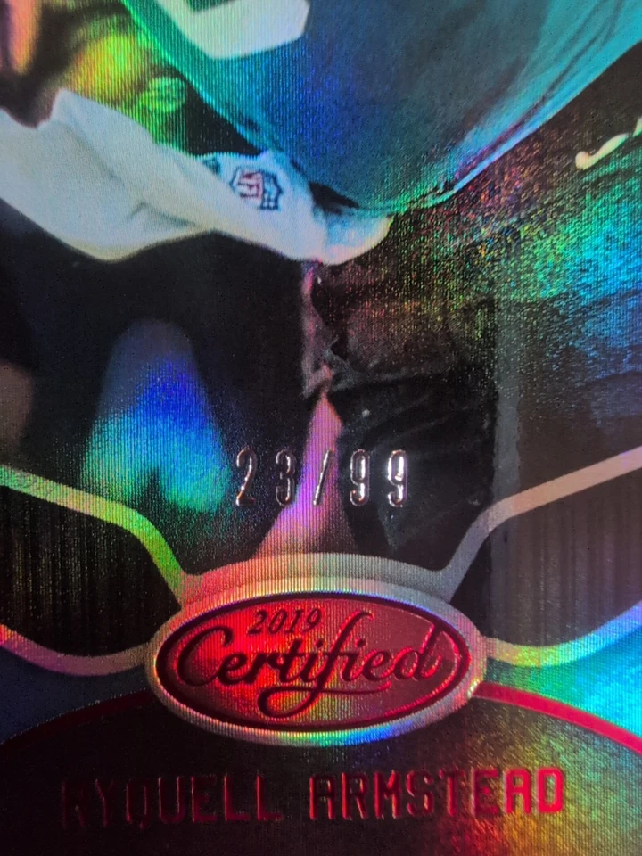 2019 Panini Certified - Rookies Ryquell Armstead #196 Mirror Red /99 (RC) - Image 2 of 3