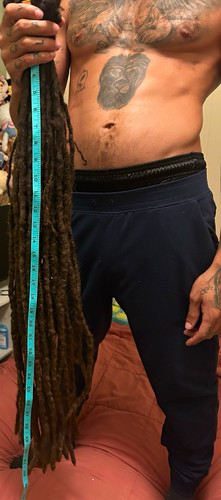 Human Hair Brown/dirty blonde Dreadlock Extension 33in Unisex . 33 piece lot