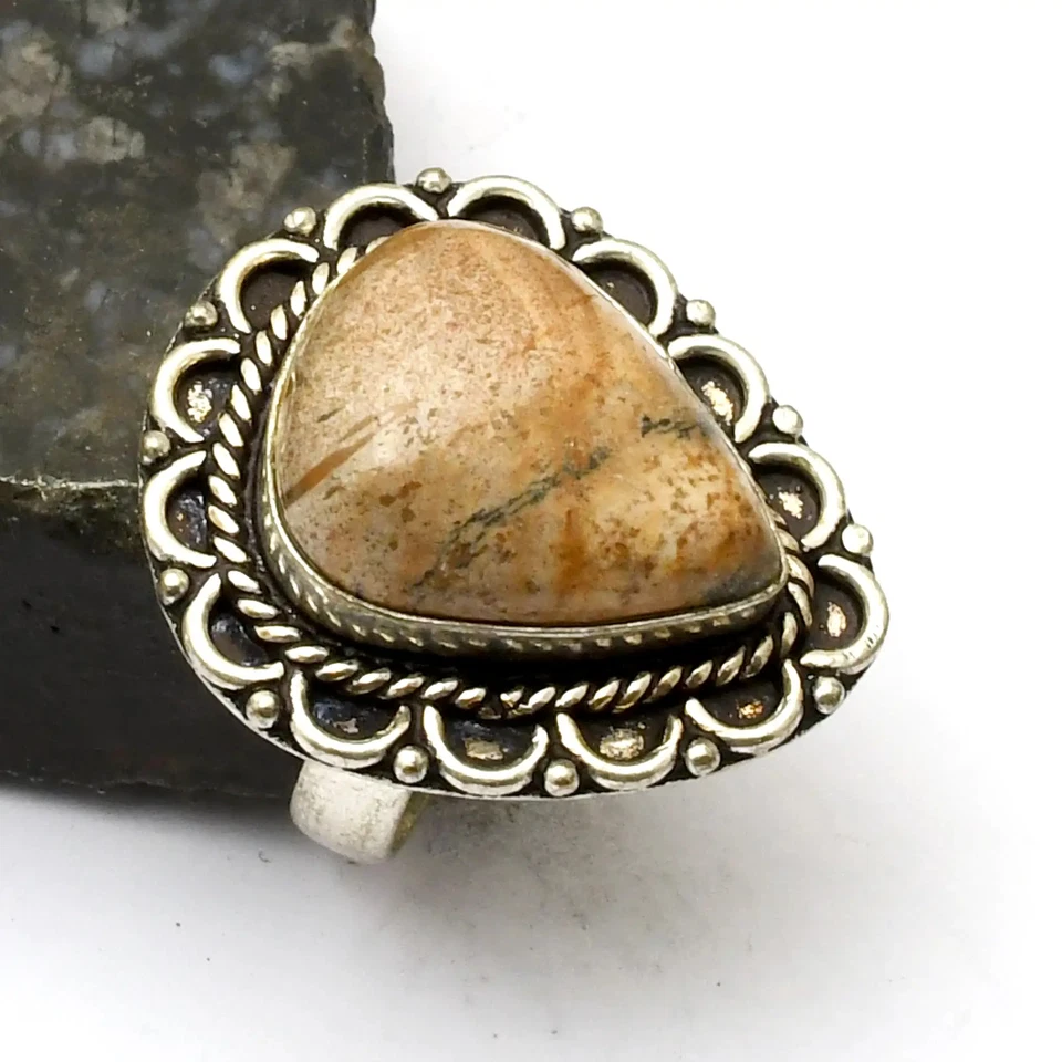 Bild Jaspis Edelstein Handarbeit Ring Schmuck als Geschenk US-Größe - 7,5 AR 33180