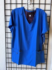 Koi Women's Koi Basics Royal Blue Straight Leg Scrub Set Size XL Petite NEW