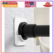 ICERO Adhesive Shower Curtain Rod Holder No Drill Strong Hold 2 Pack White