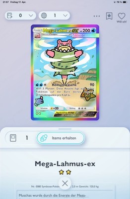 Pokemon TCG Pocket - Mega-Lahmus Ex Rainbow [Ger] Deutsch - Digitale Karte