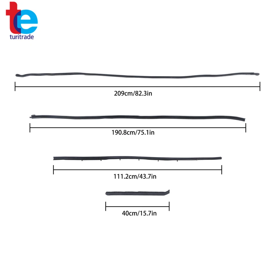 Kit de sellado de impermeabilización puertas de techo para parabrisas para Ford Mustang Deluxe 1965-1966 Foto 2 de 4