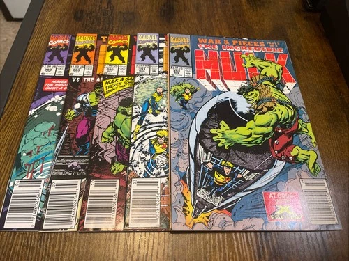 Incredible Hulk 5 Comic Lot - 382 383 386 391 392 - All Newsstand Editions