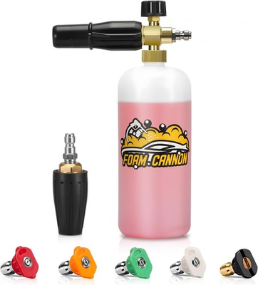 #ad Foam Cannon Kit 1L Bottle with 5 Pressure Washer Nozzle Tips amp; Turbo Yellow $27.78