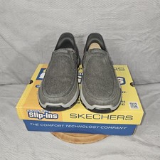 Skechers Slip-ins Respected Holmgren Men's Shoes 10.5 Wide Width Charcoal 204809