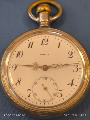 Rere Omegа Antique Metal  Poсket Watch 53 mm working