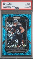 2022 Panini Prizm Rookies Kyle Philips #357 Blue No Huddle Prizm /79 (RC) PSA 10