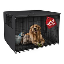 Dog Crate Cover Heavy Duty Polyester Pet Kennel Sunshade Universal Fit for 54...
