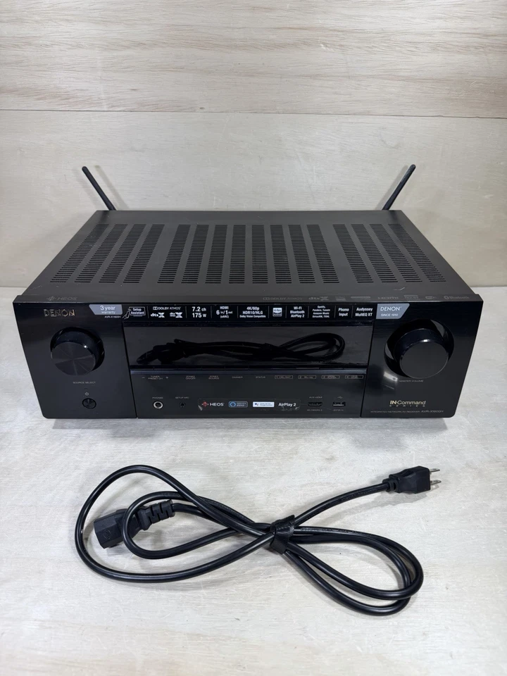 Denon IN-Command Series AVR-X1600H 7.2-CHANNEL AV Receiver Theater (no remote) - Image 2 of 4