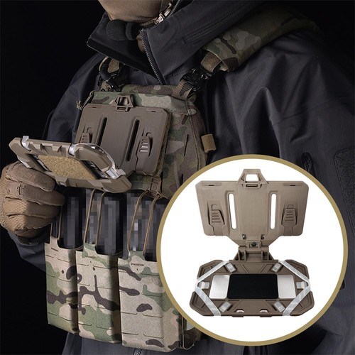 Tactical Vest Phone Holder Chest Phone Board Carrier Foldable Navigation Board - Photo 2 sur 21