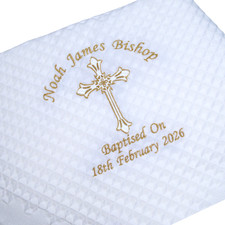Personalised  Christening Shawl/Baptism Shawl Embroidered Baby Shawl Christening
