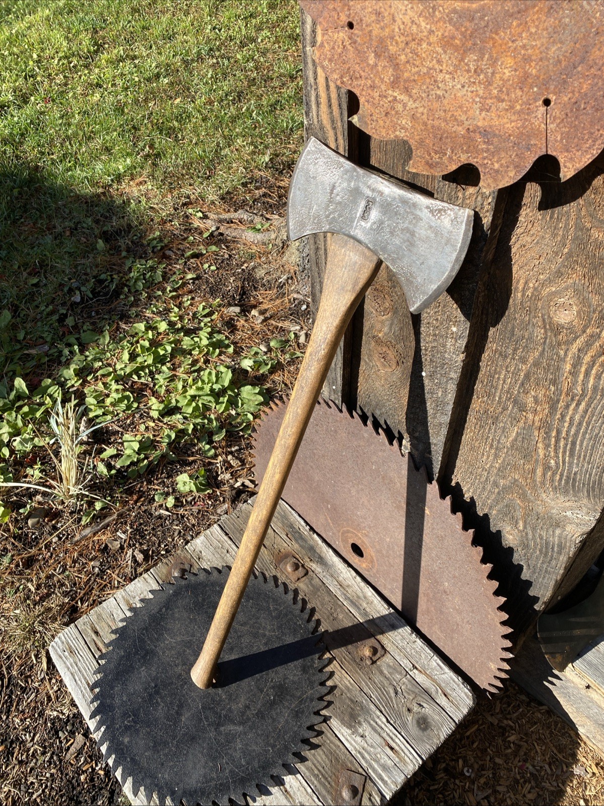 Vintage Woodings Verona US95 Double Bit Axe Solid Handle