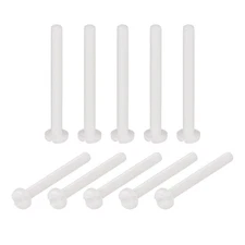 Nylon Machine Screws, M4x40mm Slotted Pan Head Fasteners Bolts, 15Pcs