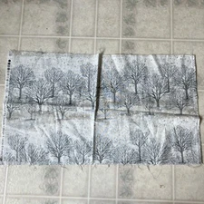 Robert Kaufman Sound of Woods 16034 Avery Tillman metallic Winter trees 1/3 yard