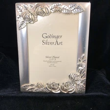 Godinger Silver Plated 4”x 6” Rose Picture Album 100 Photos Wedding Love Sweet