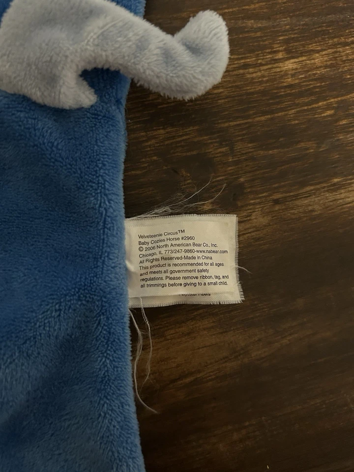 North American Bear Co bebé acogedor terciopelo circo caballo #2960 2006 9"" Lovey Foto 3 de 4