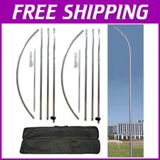 Portable 12ft Swooper Flag Pole Kit in Travel Bag