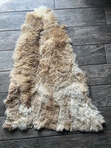 Genuine Sheepskin Hide Pelt Vintage 1980's 25"x36"  1" Pile