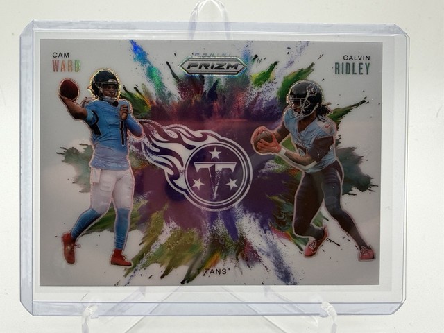 2025 Panini Prizm Dual Color Blast #3 Cam Ward / Calvin Ridley RC Titans 🔥🔥