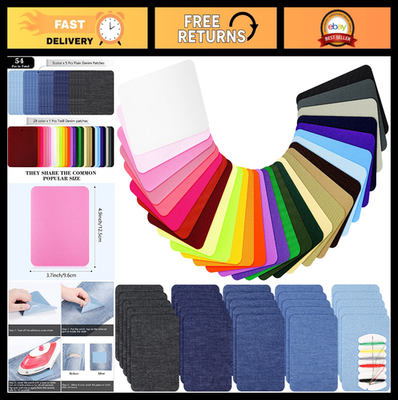 #ad #ad 54 Colorful Iron On Fabric Patches for Jeans amp; Jackets No Sew Adhesive Repair $25.19