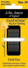 Colonial Needle Gold'n Glide Big Eye Quilting Needles -Size 10 10/Pkg
