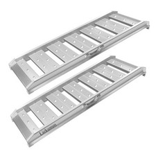 4FT Aluminum Truck Ramps, 2 Pcs 3520 Lbs Capacity Heavy-Duty Trailer Ramps,