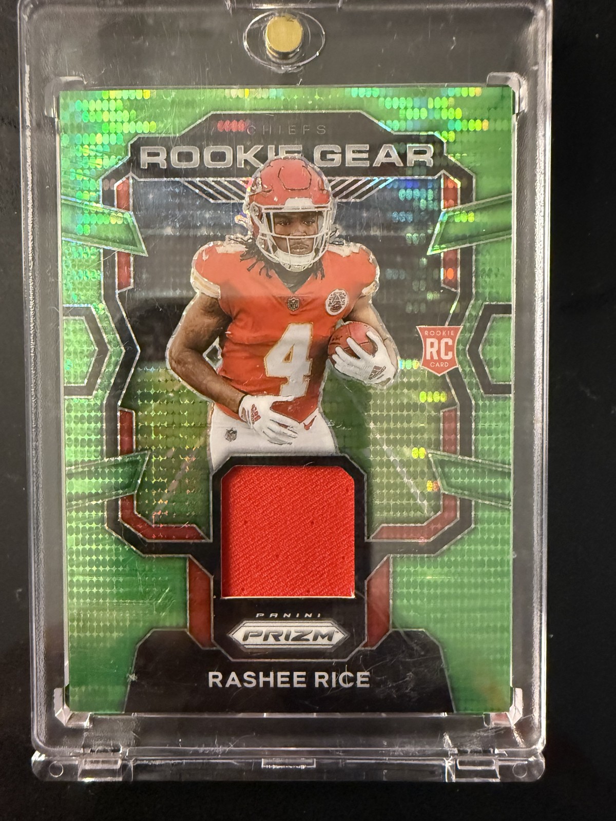 2023 Prizm - Rookie Gear Rashee Rice #RG-RR Neon Green Pulsar Prizm (MEM)(RC)